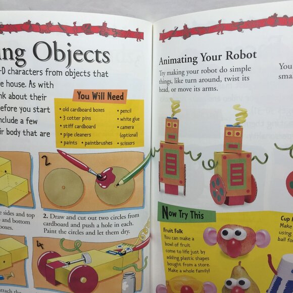 90s Arts And Crafts Skills Cartoons & Animation Painting Printing Model Workbook - Picture 6 of 7